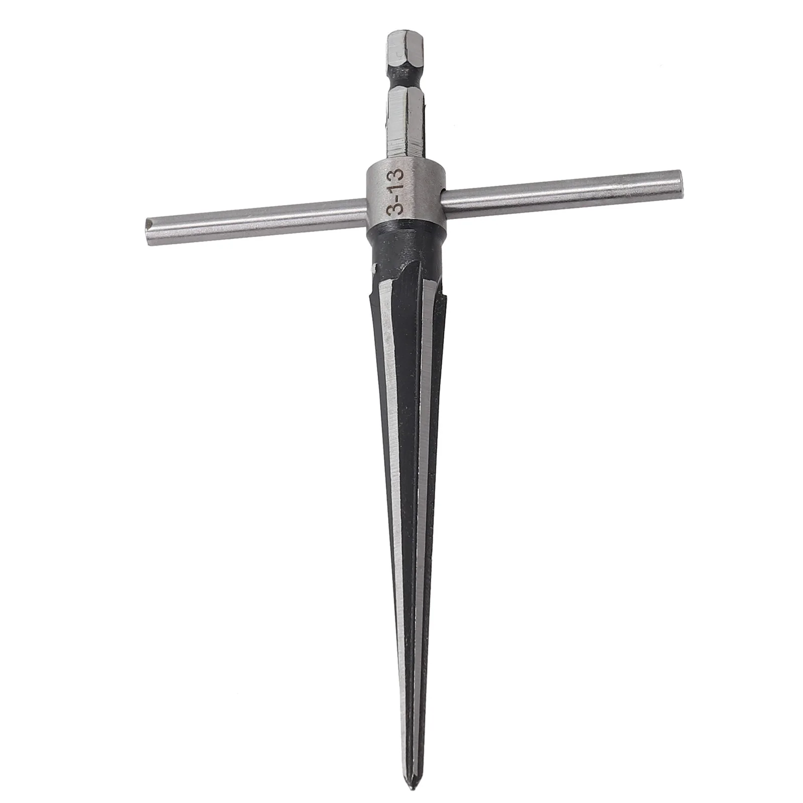

3-13mm Hand Held Tapered Reamer T Handle 6 Flute Beveling Cutting Drill Tool Steel Tool Accessories