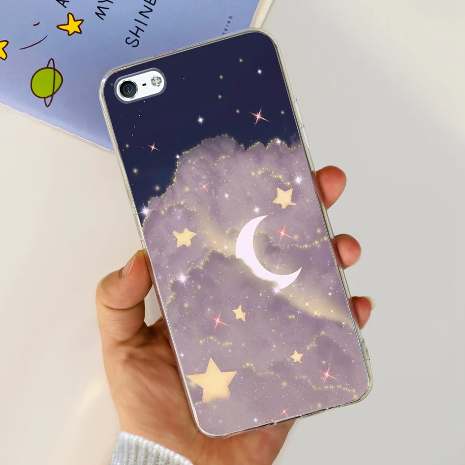 Cute Astronaut Clear Silicone Shockproof Phone Case