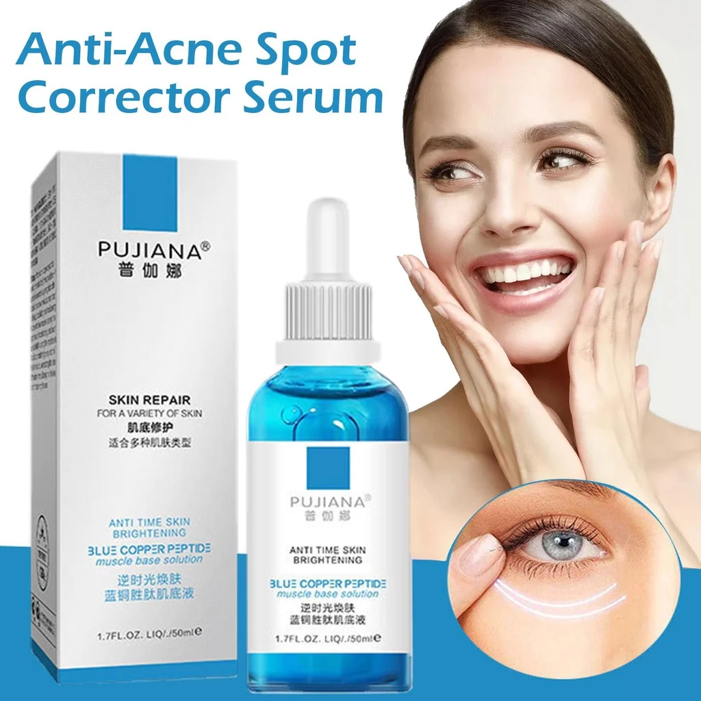 

50ml Anti-aging Anti-Wrinkle Firming Skin Care Blue Copper Peptide Tripeptide Ghk-cu Serum Korean Skin Care Products