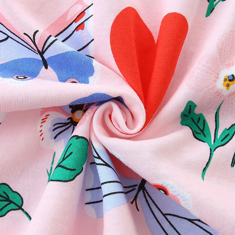 2025 Summer New Design Fashion Children's Clothing Kids Clothes Baby Girls Cotton Cartoon Rainbow Butterfly Dress