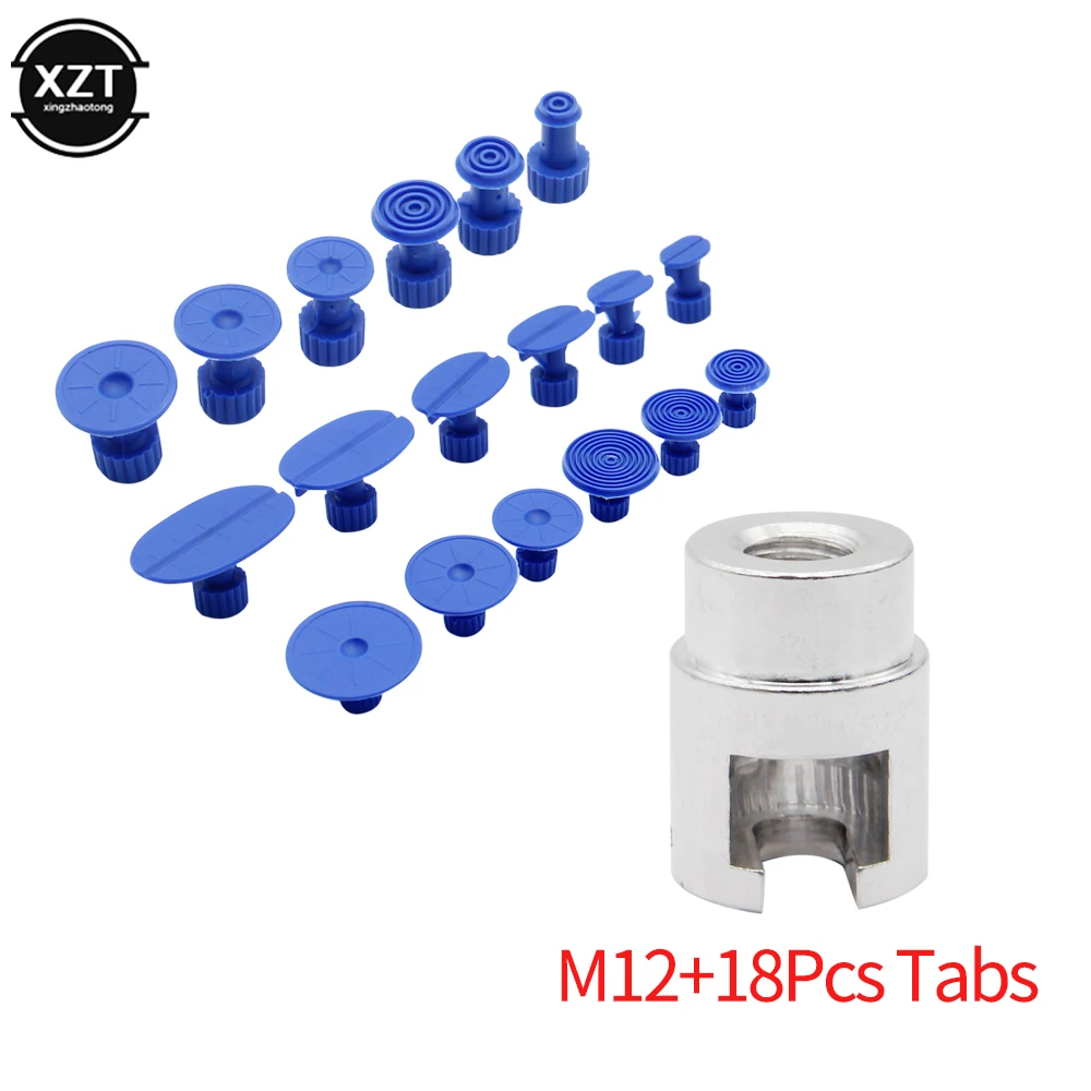 M10 Set Car Aluminum Alloy Dent Repair Puller Head Adapter Screw Tips for Slide Hammer and Pulling Tab M10/M12 and Glue Tabs