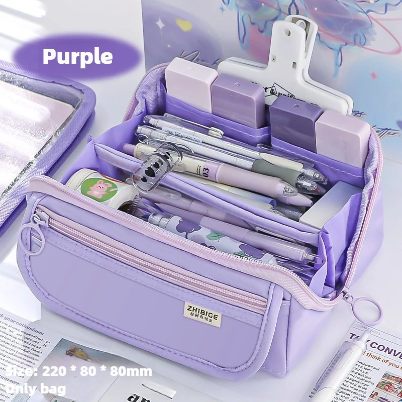 Pencil Case Large Capacity Student Stationery Multi-function