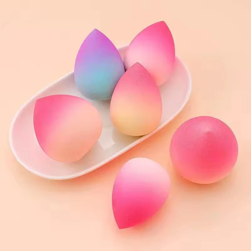 50pcs 사용자 정의 로고 라텍스 무료 대리석 화장품 스폰지 파우더 퍼프 개인 브랜드 스폰지 퍼프 도구 도매 메이크업 스폰지