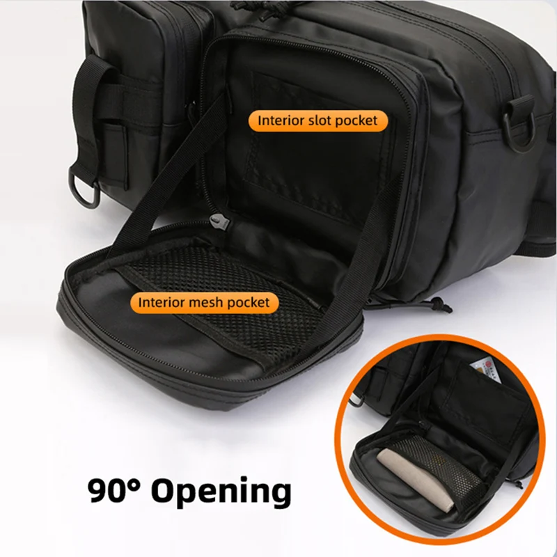 Fashion Waterproof Fishing Lure Bag Multifunctional Sports Waist Pack  Fishing Rod Box Shoulder Crossbody Messenger Chest Bags