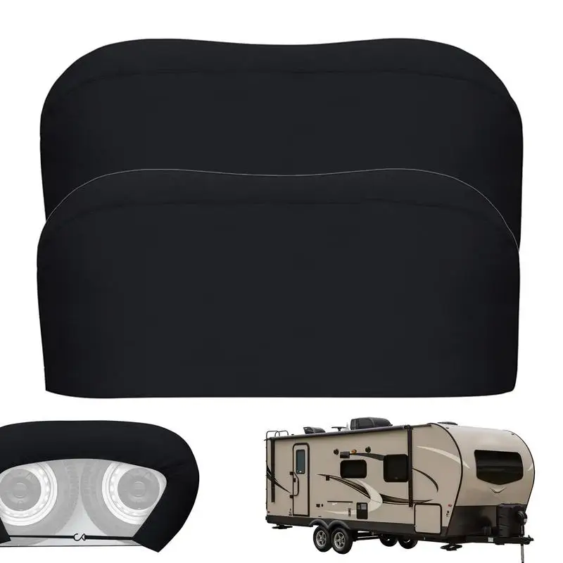 

RV Wheel Covers Tire Protectors Camper Wheel Covers Waterproof Tire Covers For RV Universal Snow Protector 2 Pcs Trailer Wheel