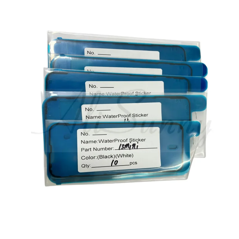 AliSunny 10pcs 방수 스티커 아이폰 11 12 13 7 6S 플러스 XS 8X3M 접착 LCD 스크린 프레임 씰 테이프 수리 부품