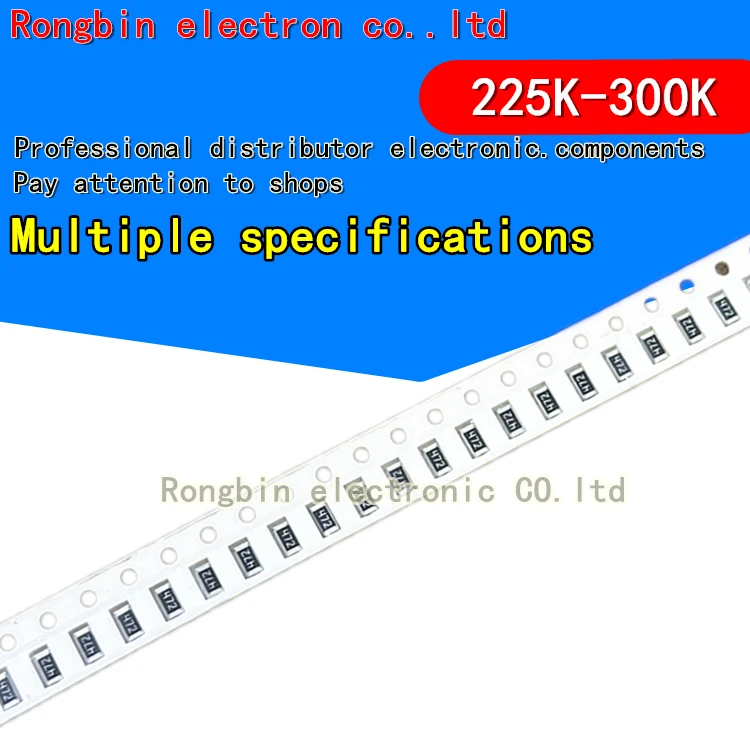 

100PCS 1206 SMD resistor 1% 1/2W 255K 261K 267K 270K 274K 280K 287K 294K 300K