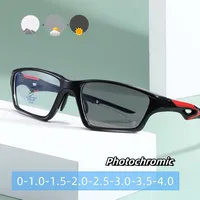 TR90 Sports Photosensitive Color Changing Eyewear Anti Blue Light Outdoor Cycling Glasses Photochromic Near Sight Eyeglasses 1