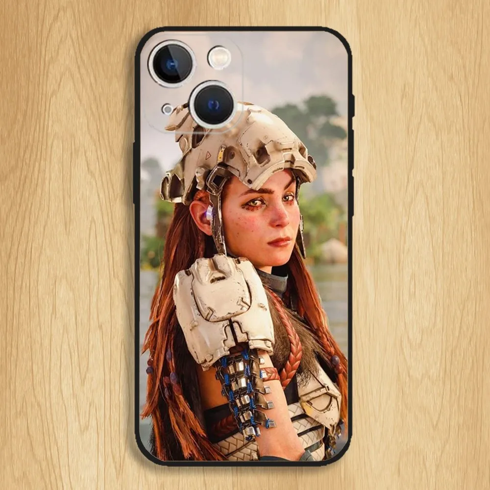 Фото Horizon Zero Dawn Aloy чехол для телефона для iPhone15,14,13,12,11,Pro,Max,Plus,Mini,X,XS,XR,8,7,6,S,Plus,SE, мягкий черный Чехол №3
