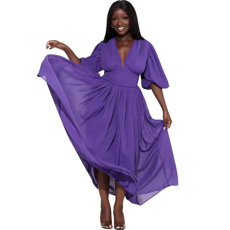 

Turkey African Clothes Dashiki Women Elegant Party Evening Long Dress Dubai Abaya Kaftan Chiffon New Female Modest Robe Vestidos