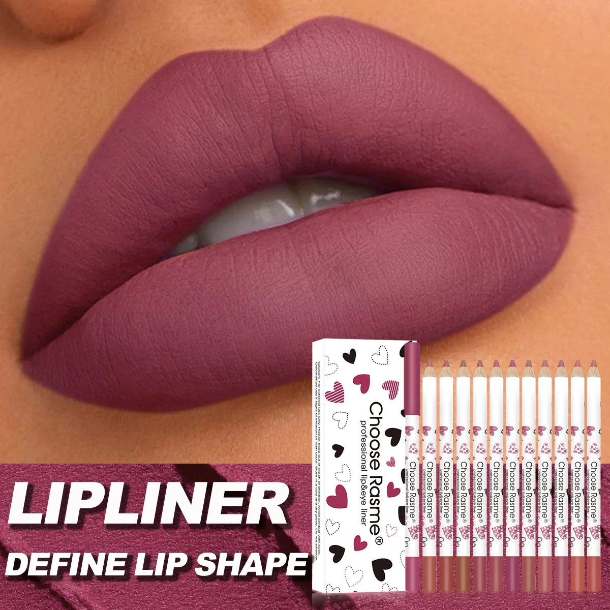 12 color lipliner waterproof, sweat resistant, non staining cup nude lipstick pen set Valentine's Day gift 5