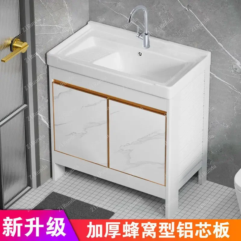 ~Balcony integrated basin, laundry basin with washboard, floor-to-ceiling rock slab, ceramic wash basin