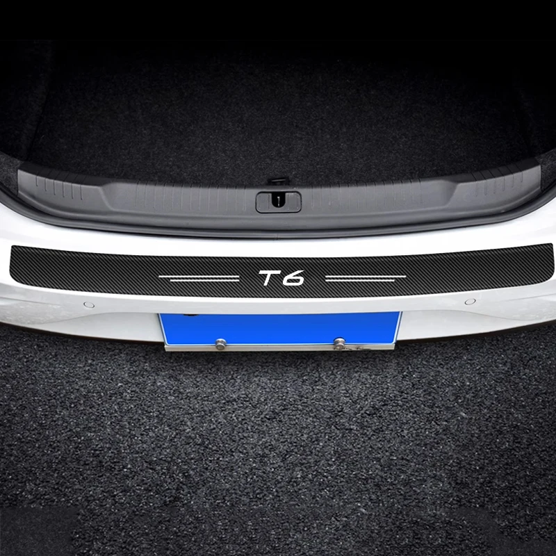 

1 шт., наклейки из углеродного волокна на порог двери автомобиля Volvo T6