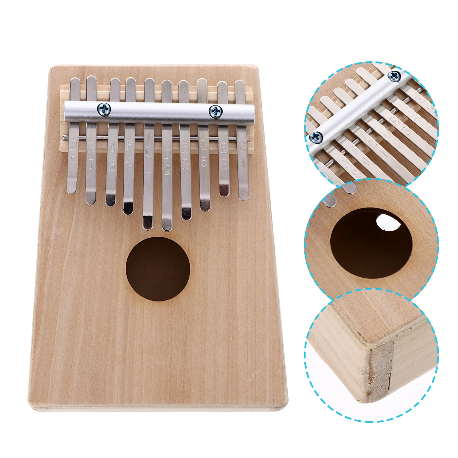 Thumb Piano 10 Keys Hand Painted Kalimba Sturdy Fresh Sound Unique Appearance Kids Gift Musical Instrument