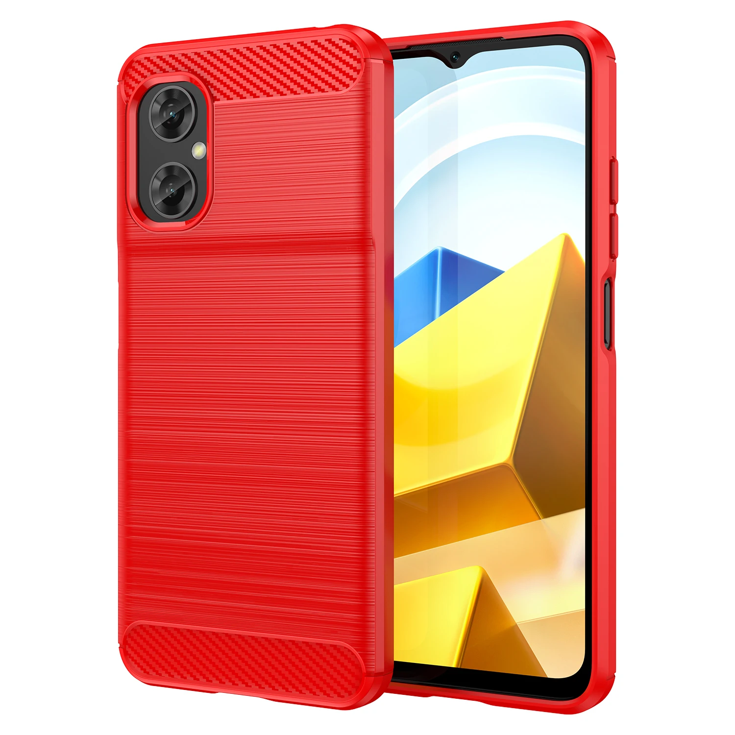 Sleek Silicone TPU Carbon Fiber Bumper Protective Case