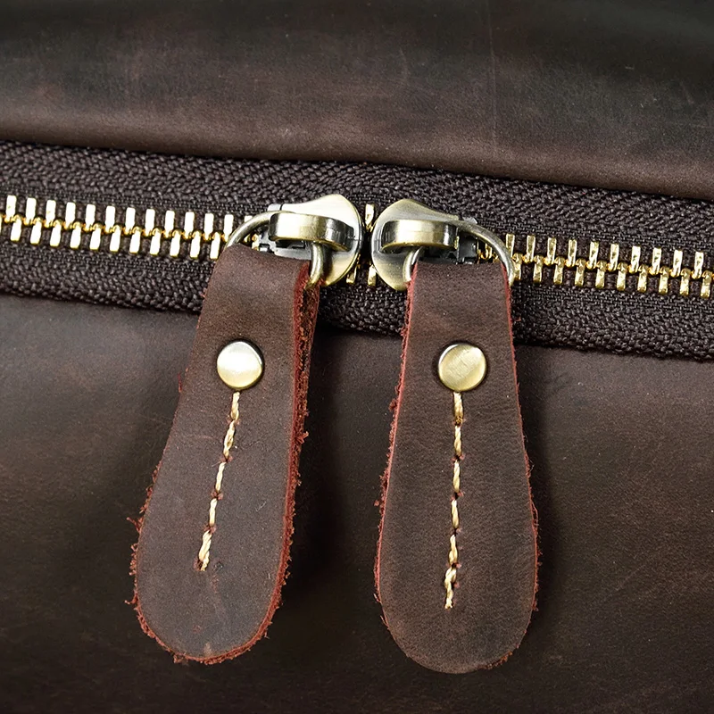 Womens Rustic Brown Leather Backpack Mens Purse