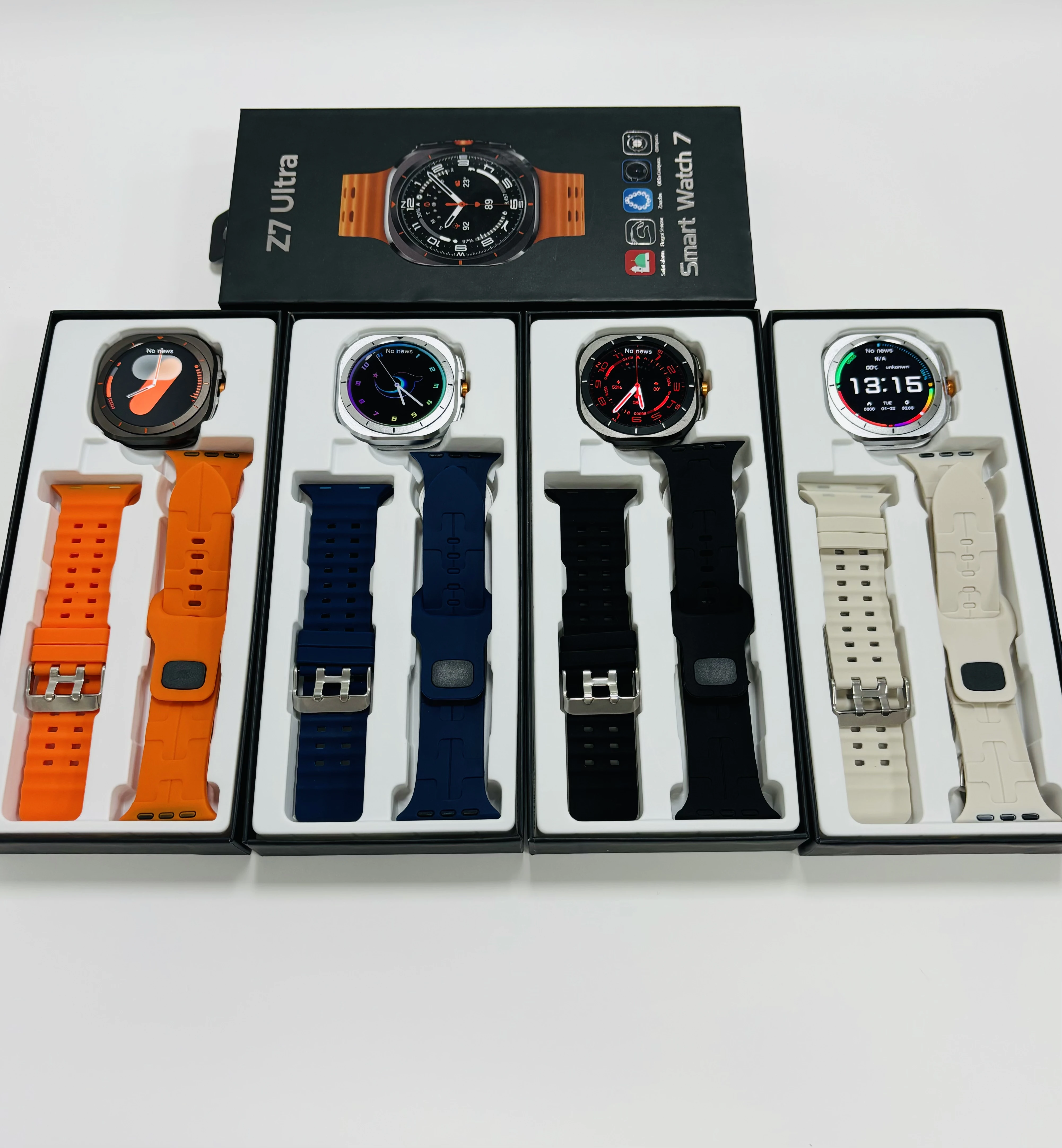 Z7 ultra Smartwatch 1.5inch Screen Sports Modes GPS Compass New Arrival Smart Watch Heart Rate Health Monitoring Double Straps 5