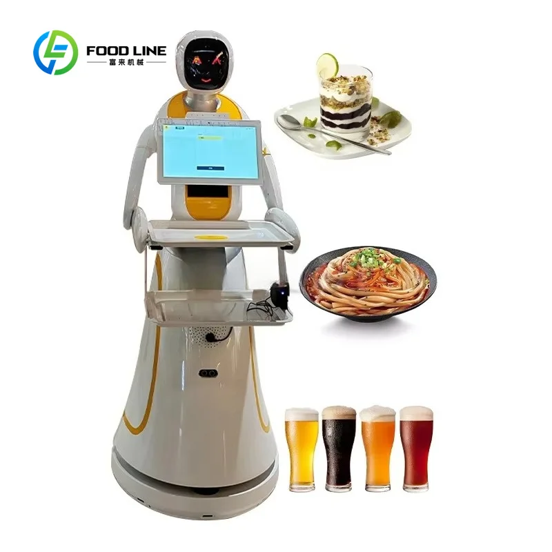 Robot Umanoide Elettrico Intelligente Personalizzato per Uso Commerciale / Robot per Consegna Cibo nei Ristoranti - immagine 4