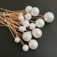 Épingles à cheveux à Clip métallique en forme de U pour femmes, 18 pièces, simulation de perle, diadème de mariée, accessoires pour cheveux, outils de coiffure de mariage 3
