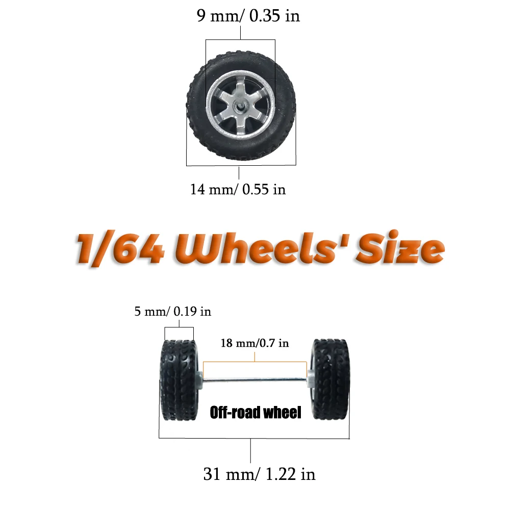 Ruedas Premium RLC 1/64 Con Neumáticos Lisos De Goma Para Hot Wheels, Modelo De 10 Radios, Piezas De Reacondicionamiento De Coche D: 11mm (1 Juego) - AliExprs