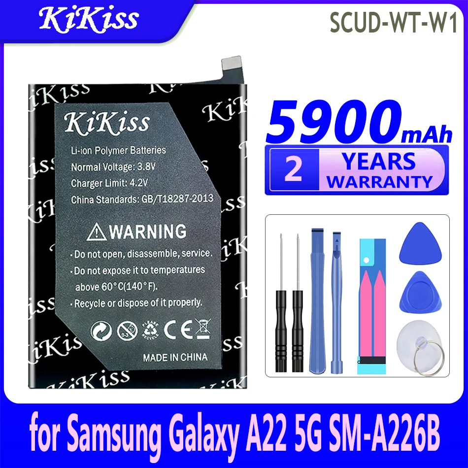 

Мощная батарея 5900 мАч KiKiss SCUD-WT-W1 SCUDWTW1 для Samsung SM-A226B для Galaxy A22 5G SMA226B