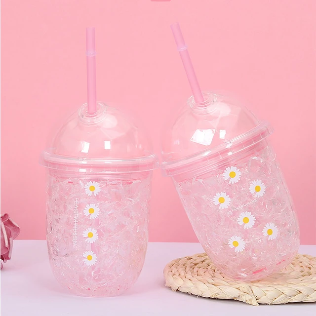 Reusable Boba Cup Smoothie Cup With Resealable Lid Straw- 400 Ml/16oz  Double Wall Insulated Tea Cup Tumbler Milk Tea Cup Drinkwa - Mugs -  AliExpress