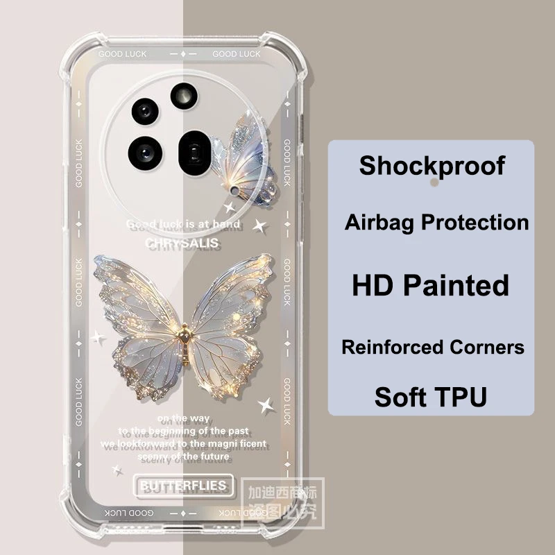 Enhanced Transparent Shockproof Anti-Fall Phone Case - Slim and Soft TPU Cover