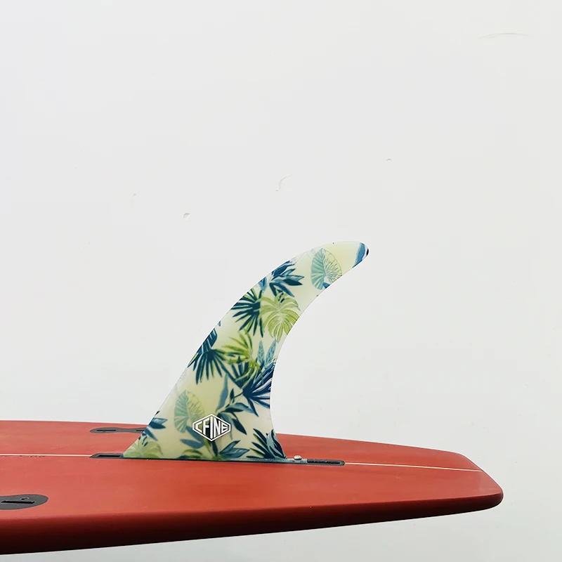 CFINE Surf Summer Forest Fabric color Surf Longboard fin 9 inch Surf