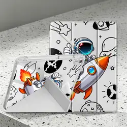 Spaceman Cartoon Tablet Case with Pen Slot Cover - Tab S6Lite 10.4 inch (Mix01)