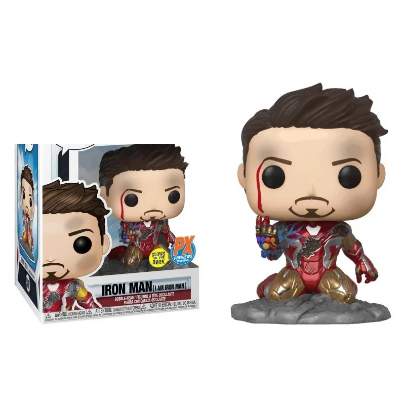 Funko Pop The Avengers Iron Man 580 # Action Toy Figures Vinyl Doll I Am Iron Man Special Edition Model Collectibletoys