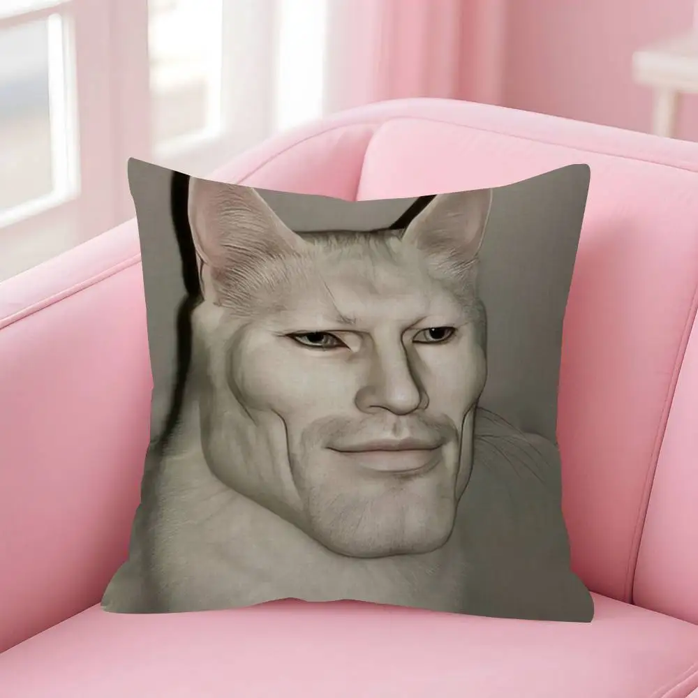 Lustiger Katzen-M-Meme-Kissenbezug, personalisierter Kissenbezug für Kinderzimmer, Wild-Party-Dekoration, Kissenbezug für Kinder, Geburtstagsgeschenk – Detail 11
