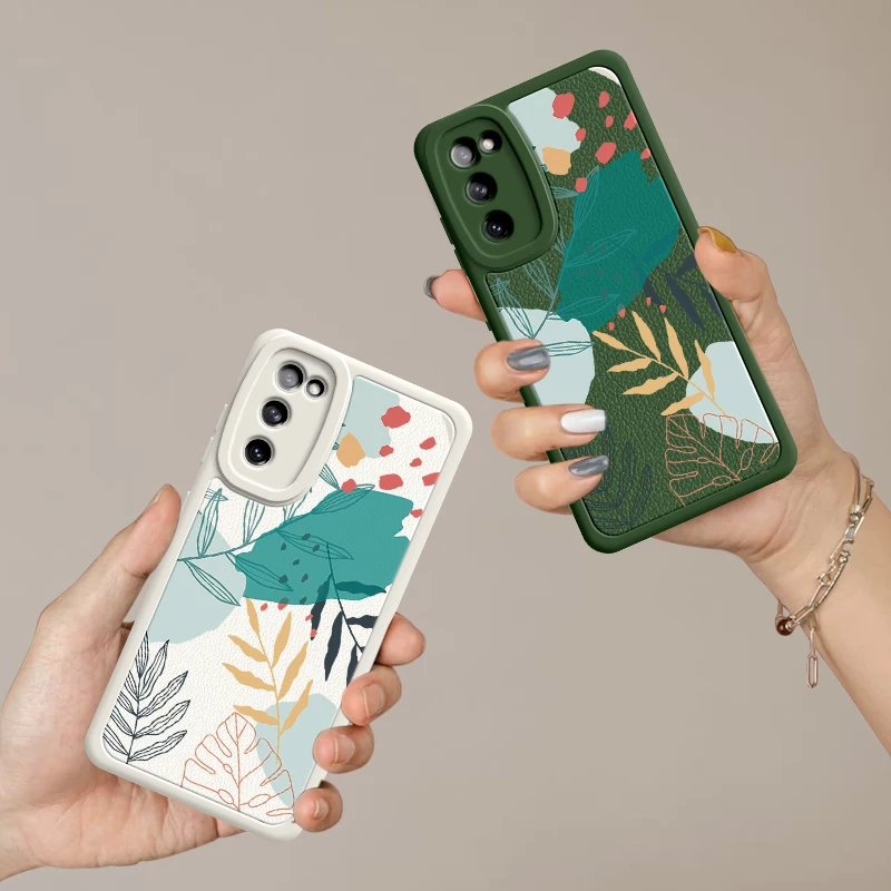 Чехол для телефона с цветочным рисунком для Samsung M31, S20, S21, S22, S23 FE PLUS, ультра яркий модный кожаный мягкий защитный чехол