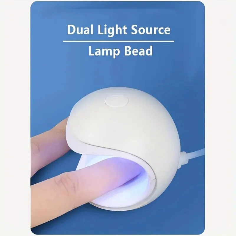 UV Curing Lamp UV Nail Lamp Portable Mini UV LED Nail Dryer Lamp USB Cable Cute Helmet Design Gel Nail Polish Quick Drying Lamp