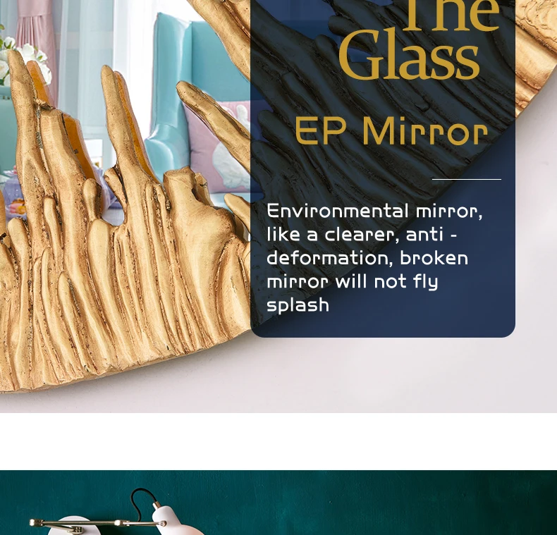 All Copper Wall Hanging Mirror Dressing Luxury Bathroom Dressing Round Mirror Gold Bathroom Living Room Deco Salon Room Decor