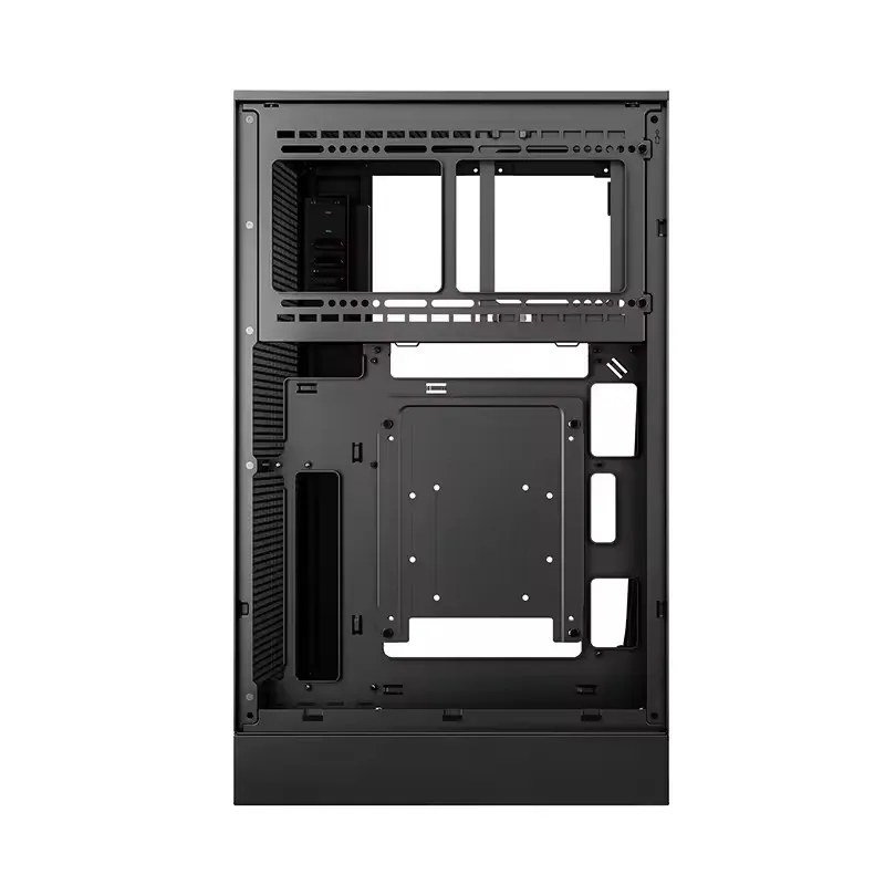 디피쿨 CH-270 수직 디지털 디스플레이 케이스, MATX 백플래시 마더보드 지원, 360 수냉식 메쉬 쿨링 케이스, 블랙
