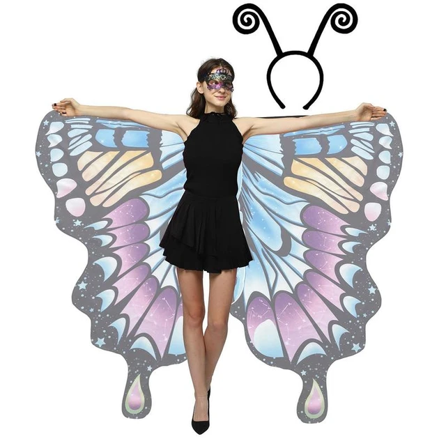 Ali di farfalla per le donne Costume di Halloween Costume per adulti  Cosplay donna mantello farfalla