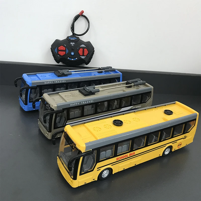 RC School Bus Remote Control Truck Car Vehicles 2.4G High Speed Racing & Model Toys Rechargeable Electronic Hobby Truck for Kids 4