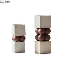Square Cylinder Ceramic Vase Desk Decoration Artificial Flower Decorative Flowers Arrangement Floral Vases Room Aesthetic Decor 1