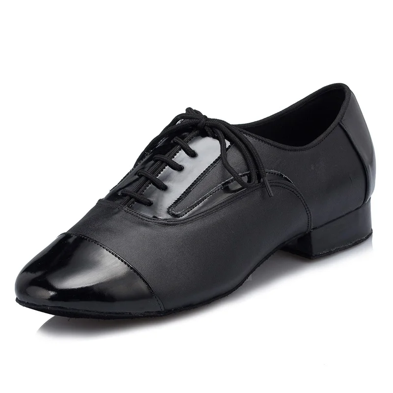 Adult Latin Dance Shoes Men's Modern Dance Shoes Outdoor Soft Sole Square Ballroom Dance Genuine Leather Sneakers Large Size
