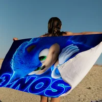 Supersonic-S-Sonic-Game Classic Movie Beach Towel Cartoon Cute Summer Kids Large Bath Pool Beach Towel Microfiber Absorbent 2