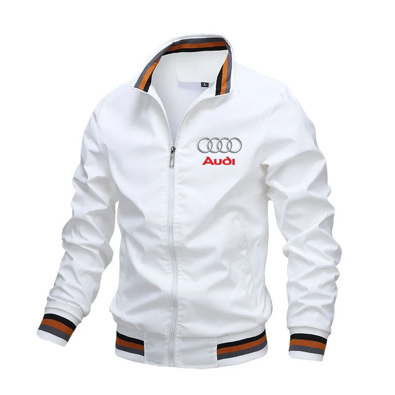 Motorcycle Jacket Audi Car Logo Print Jacket Casual Windbreaker Zipper Sweatshirt Biker Racing Team Jacket Audi Clothing Custom 6 S22ccac29c4224403abbd43b879f4d607e
