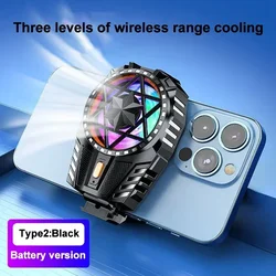 Advanced Mobile Phone Back-Clip Air-Cooled Game Cooler with RGB Lighting and Adjustable Cooling Settings (Built-in Battery)