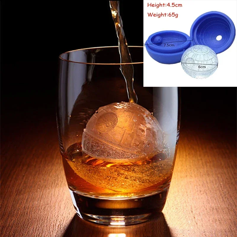 Silicone Whiskey round Ice Cube Maker Quick Freezer Spherical Ice Mold Tray for Home Bar Ice Cream Making