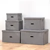 3 Sizes Cube Non-Woven Folding Storage Box for Toys Fabric Storage Bins with Lid Home Bedroom Closet Office Nursery Organizer 3