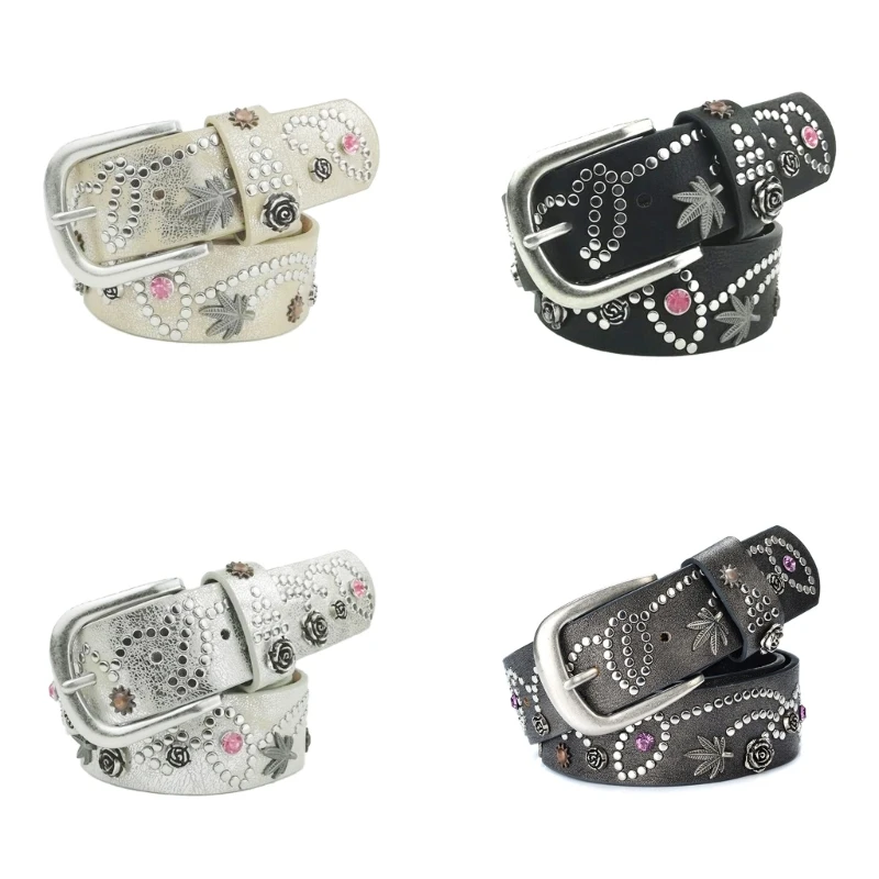 

Summer Spring Alloy Rivet Waist Belts for Adult Pin Buckle Belt for Jeans Skirt