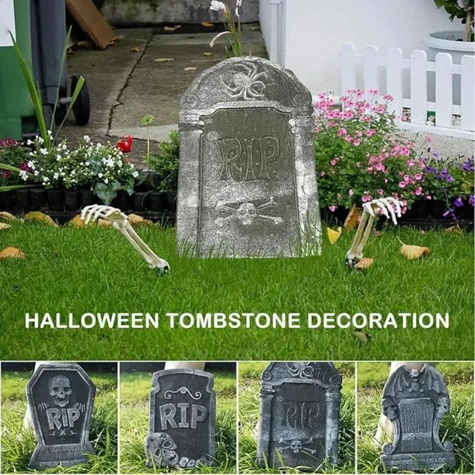 Lot 13 Pierres Tombales Halloween En Mousse – Déco Cimetière Et Jardin