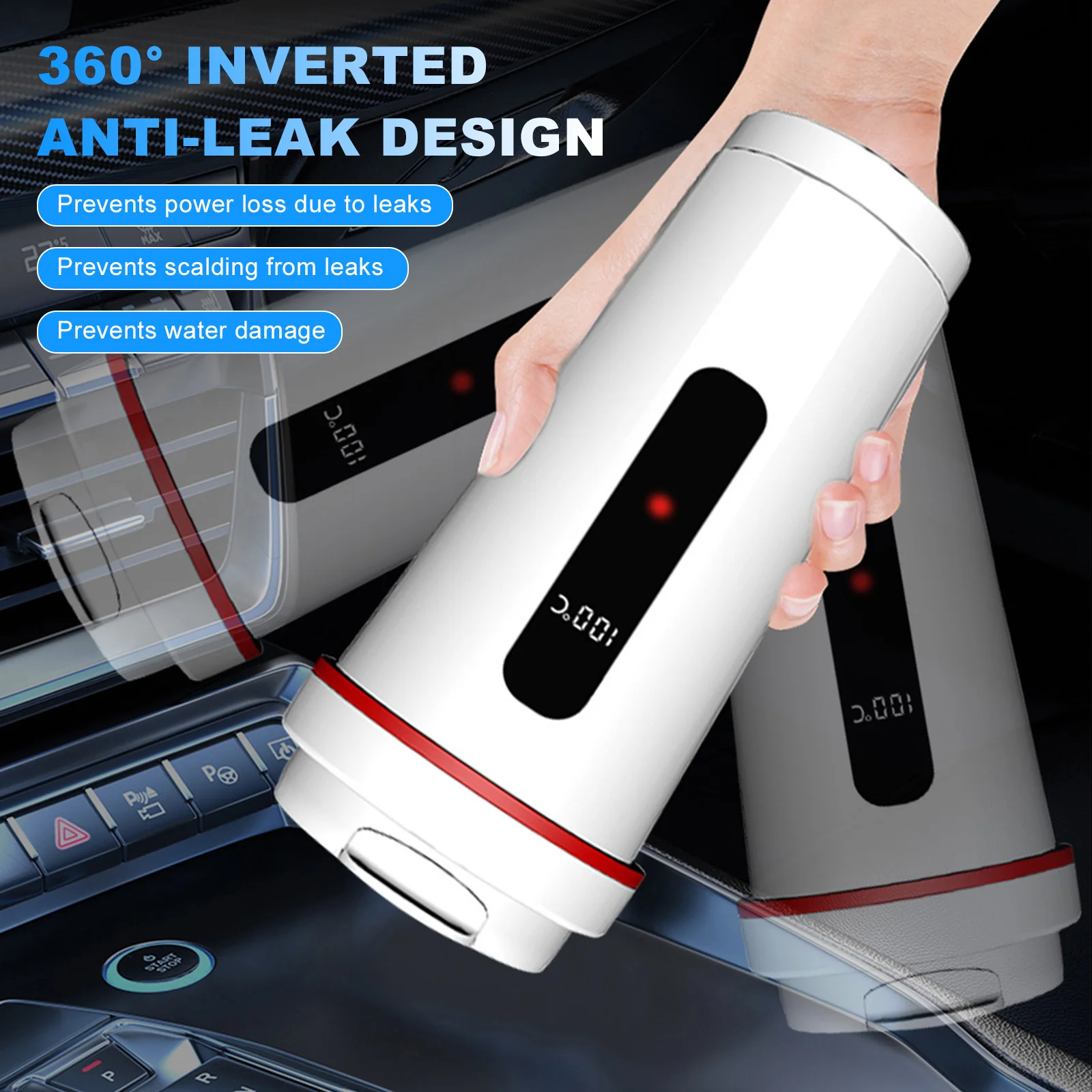 차량용 전기 주전자 12V/24V 트럭용 가열 컵 소형 여행용 전기 주전자