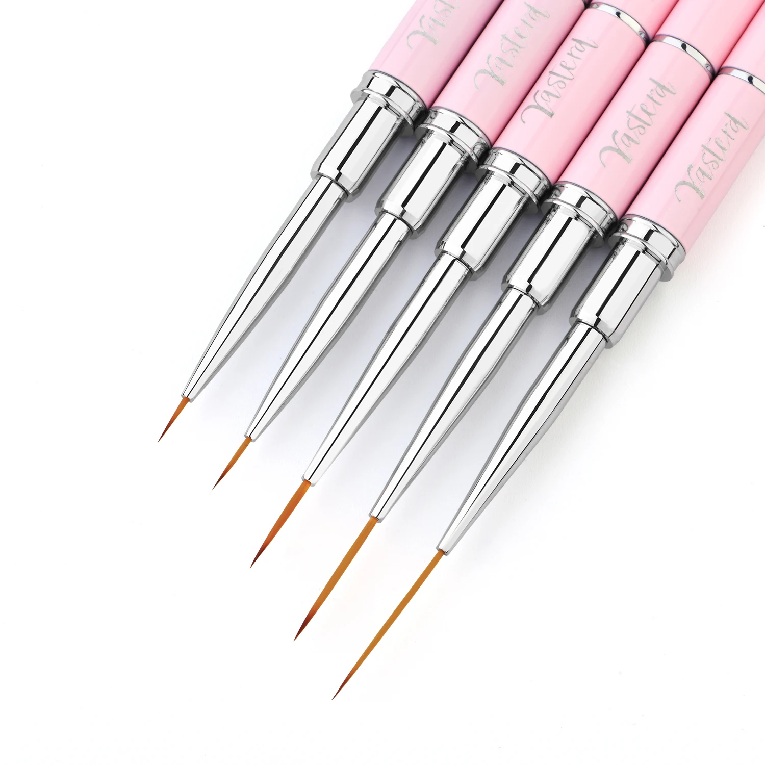 5Pcs Nail Art Liner Brushes-Pink