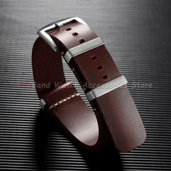 Premium Genuine Leather Adjustable Watch Strap - Elegant Replacement Bracelet Accessory - 18mm (Dark Brown)