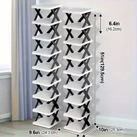 Étagère à chaussures verticale à 6/9 niveaux, porte-chaussures. Gain de place pour les entrées, facile à assembler, rangement pour l'organisation de la maison 3
